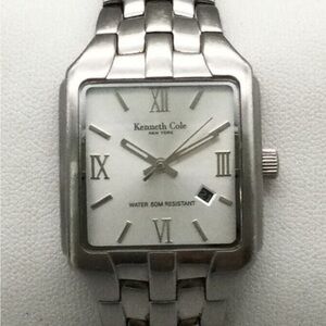 Kenneth Cole Tank Watch Women 26mm Silver Tone